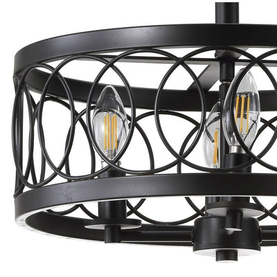Sylvain Four-Light Semi-Flush Mount Ceiling Fixture - Oil Rubbed Bronze