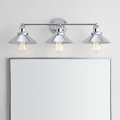 June Three-Light Bathroom Vanity Fixture - Chrome