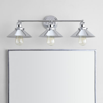 June Three-Light Bathroom Vanity Fixture - Chrome