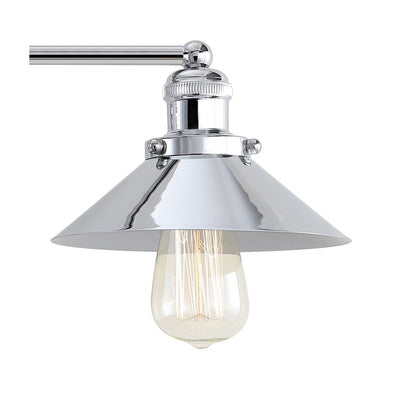 June Three-Light Bathroom Vanity Fixture - Chrome