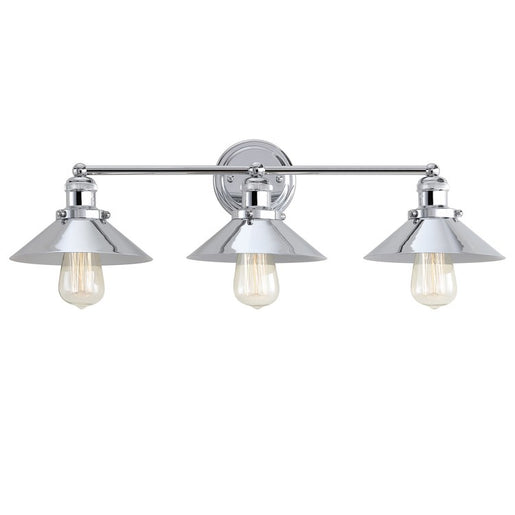 June Three-Light Bathroom Vanity Fixture - Chrome