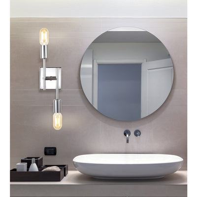 Turing Two-Light LED Wall Sconce - Chrome