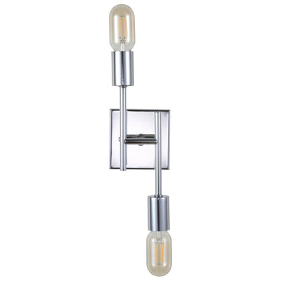 Turing Two-Light LED Wall Sconce - Chrome