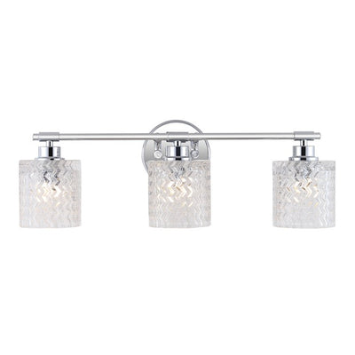 Spaulding Three-Light LED Bathroom Vanity Fixture - Chrome