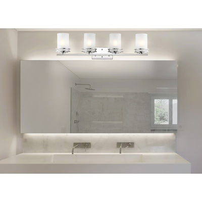 Fairfax Four-Light Bathroom Vanity Fixture - Chrome