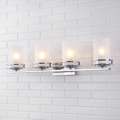 Fairfax Four-Light Bathroom Vanity Fixture - Chrome