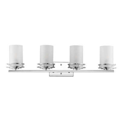 Fairfax Four-Light Bathroom Vanity Fixture - Chrome