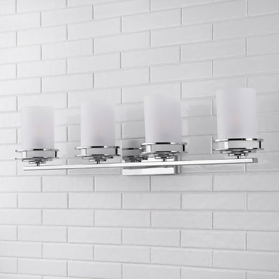 Fairfax Four-Light Bathroom Vanity Fixture - Chrome