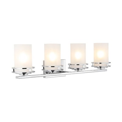 Fairfax Four-Light Bathroom Vanity Fixture - Chrome
