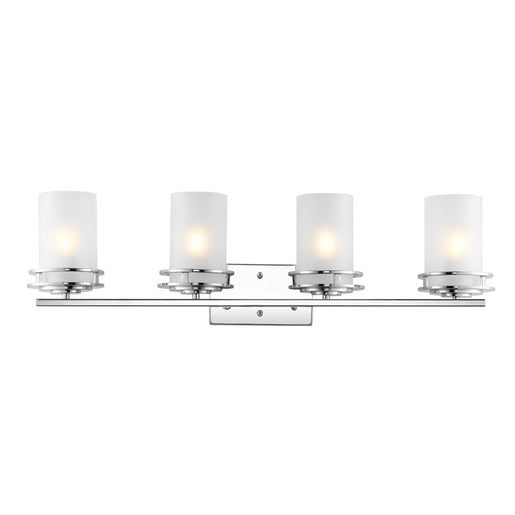 Fairfax Four-Light Bathroom Vanity Fixture - Chrome