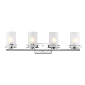 Fairfax Four-Light Bathroom Vanity Fixture - Chrome