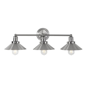 July Three-Light Bathroom Vanity Fixture - Nickel