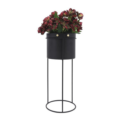 20"/24" Round Metal Planters Set of 2 - Black