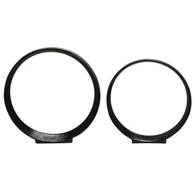 12"/14" Aluminum Rings Set of 2 - Black