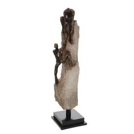 23" Rock Climbers Sculpture - Bronze