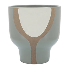 9" Ceramic Mushroom Planter - Mint
