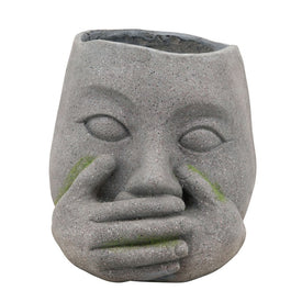 9" No Speak Polyresin Planter