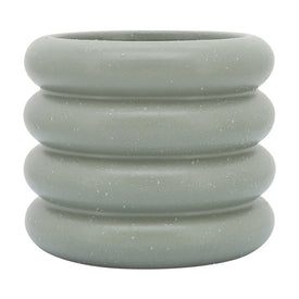 7" Bidendum Ceramic Planter - Green
