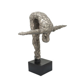 24" Polyresin Bowing Human - Gunmetal