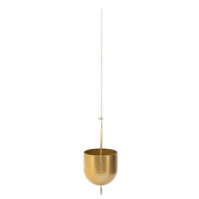 6" Metal Hanging Planter - Gold