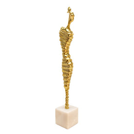 27" Modern Metal Female Mummy Figurine - Gold