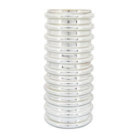 14" Scalloped Glass Vase - Champagne