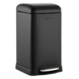 Betty Retro Mini 3.2-Gallon Step-Open Trash Can - Black
