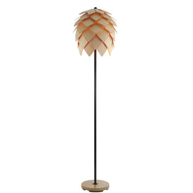 Simon Wood Pine Cone Floor Lamp - Natural and Black