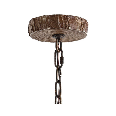 Eldora 18" Three-Light Resin Antler Chandelier - Brown