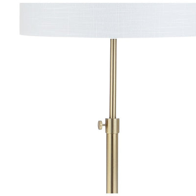 June Adjustable Height Floor Lamp - Brass Gold and White