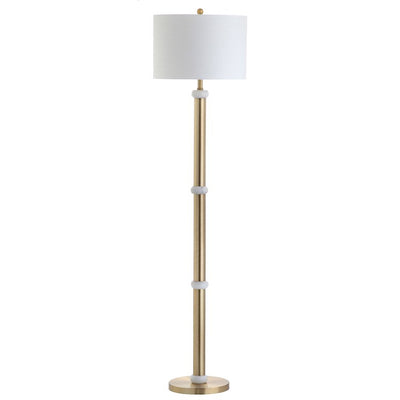 Gregory Floor Lamp - Brass Gold and White