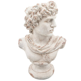 31" Polyresin David Bust - Antique White
