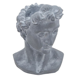 21" Polyresin Apollo Bust - Gray