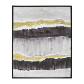 32" x 40" Abstract Handpainted Canvas Wall Art - Gray