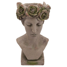 22" Polyresin Glaring Lady - Gray