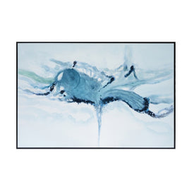 41" x 61" Abstract Oil Painting - Blue