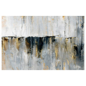 24" x 36" Abstract Handpainted Canvas Wall Art - Multi/Black