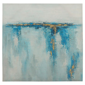 40" x 40" Abstract Hand-Embellished Canvas Art Print - Multi