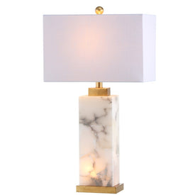 Elizabeth Table Lamp - White and Gold Leaf
