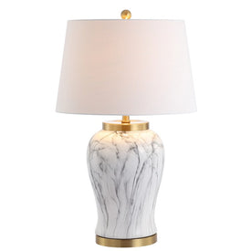 Prague Ceramic Table Lamp - White