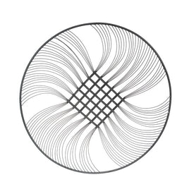 32" Circle Swirl Wall Decor - Black