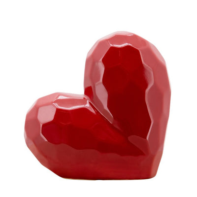 8" Ceramic Heart - Red
