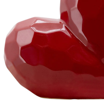 8" Ceramic Heart - Red
