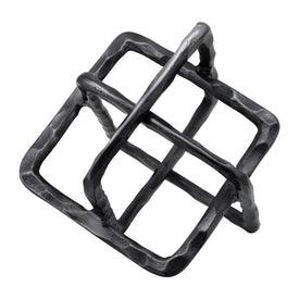 9" Metal Square Links Sculpture - Gunmetal
