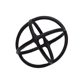7" Metal Orb Sculpture - Black