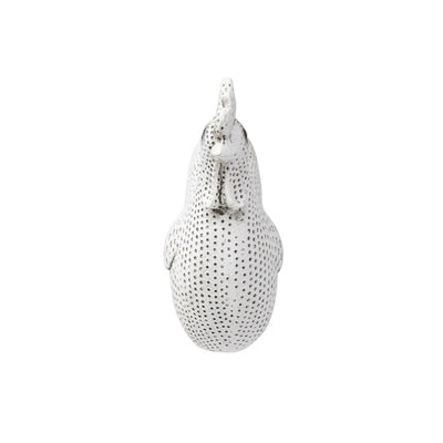 4.75" Spotted Polyresin Chicken - White
