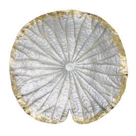 19" Polyresin Lotus Wall Decor - Silver/Gold