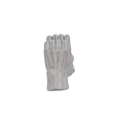 Hands Forming Love Heart Sculpture - Silver