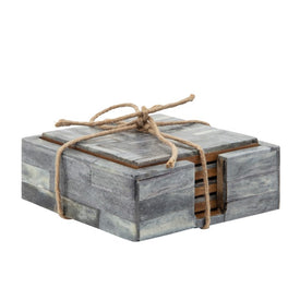 Polyresin Coasters Set of 4 - Gray