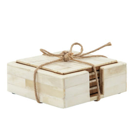 Polyresin Coasters Set of 4 - Ivory